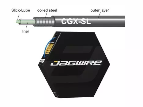 Рубашка тросика JAGWIRE CGX, со смазкой, 5мм, синяя, BHL413
