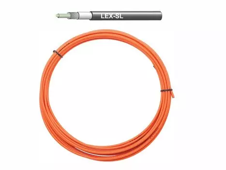 Рубашка тросика JAGWIRE LEX (со смазкой), 4мм, 7,62 метра, оранжевая, с заглушками, ZHB812