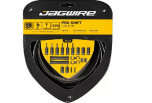 Рубашки и тросики велосипедные Jagwire Pro Shift Kit 2X Stealth, переключения, Black, PCK509