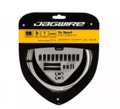 Рубашки и тросики велосипедные Jagwire Sport Shift Kit 2X Braided, переключения, White, UCK322