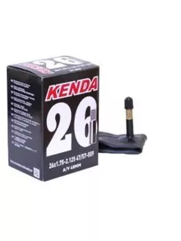 Камера велосипедная KENDA 26"х1.75-2.125 (47/57-559), автониппель, 48 мм, 5-514123