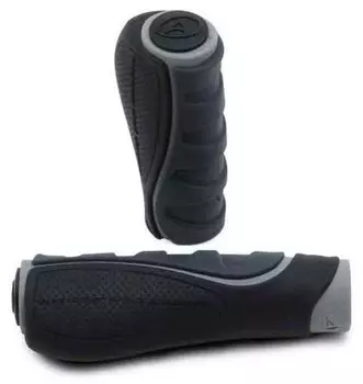 Ручки AUTHOR на руль AGR Ergo 2 102мм Blk резина+гель черно-серые, 8-33551011