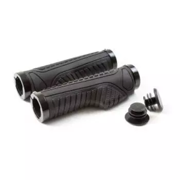 Ручки на руль CLARKS, CE312, эргономичные, 132 мм, с 2 фиксаторами, с дополнительным комфортом для ладони, черный, 3-196