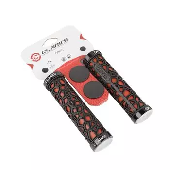 Ручки на руль для велосипеда CLARK`S CL0-208 резина/гель 130мм с 2 фиксаторами 3-230