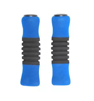 Ручки на руль H211, полиуретан, 125мм, эргономические, черно-синие, 00-170461