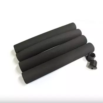 Ручки на руль/рога CLARKS полиуретановые вспененные с заглушками, комплект 4 штуки, черные CLARKS, CL-GR14, 3-478