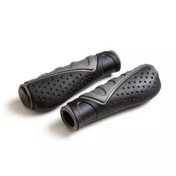 Ручки на велосипедный руль CLARK`S, CL301, резиновые, зргономичные, 2-х компонентные, 130 мм, черно-серый, 3-477