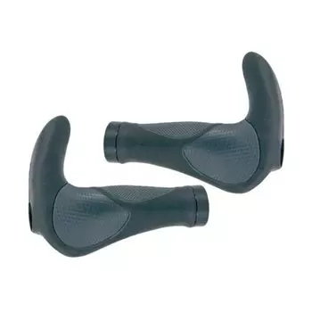 Ручки-рога(мини) HORST H232, резина, 2-х компонентные+гель, 140мм, эргономичные, черно-серые, 00-170478