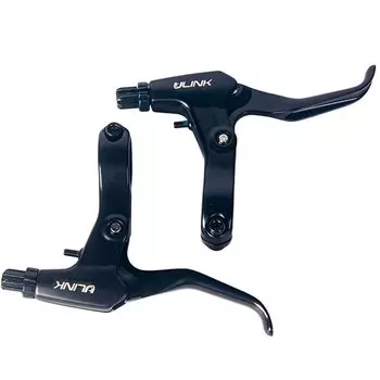 Ручки тормозные U-Link GL-RBL-02A, правая + левая, алюминий, черные, GL-RBL-02A