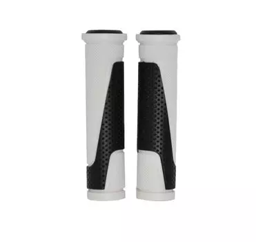 Ручки велосипедные HORST на руль H305, резиновые, 130мм, черно-белые, 00-170469