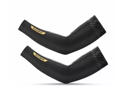 Рукава велосипедные Rockbros, спортивные, черный/желтый, XT018 (Размер: L)