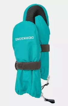 Рукавицы детские Didriksons BIGGLES KIDS ZIP MITTENS, мятно-бирюзовый, 504197 (Размер: 2/4 )