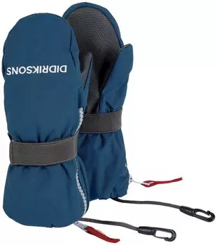 Рукавицы детские Didriksons BIGGLES KIDS ZIP MITTENS, синий ураган, 502694