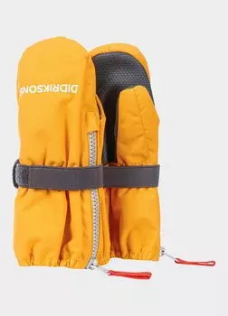 Рукавицы Didriksons BIGGLES KIDS ZIP MITTENS, детская, желтая дыня, 503420