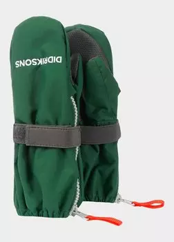 Рукавицы Didriksons BIGGLES KIDS ZIP MITTENS, детские, зеленый лист, 503420