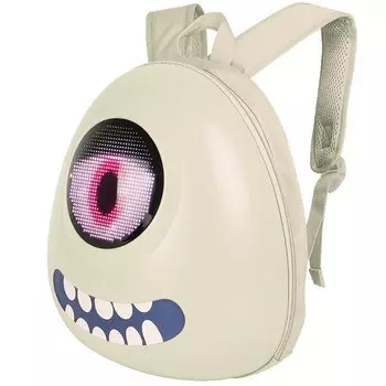 Рюкзак детский LOY-LED Big Eyed, 32*32, USB 5V/2A, Bluetooth, белый, ARV000570