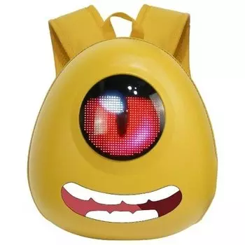 Рюкзак детский LOY-LED Big Eyed, 32*32, USB 5V/2A, Bluetooth, желтый, ARV000569