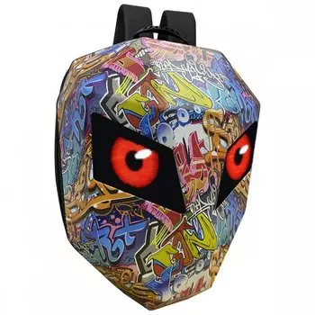 Рюкзак мото LOY-Iron Man LED Knight, пиксели 48*48, 48х31х18 см, USB 5V/2A , Bluetooth, граффити, ARV000558