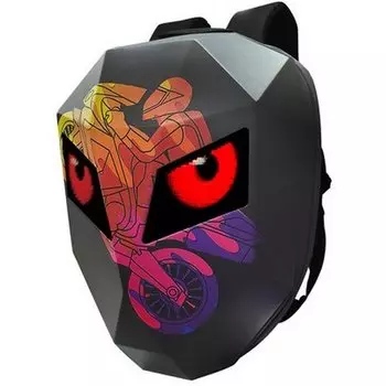 Рюкзак мото LOY-Iron Man LED Knight, пиксели 48*48, 48х31х18 см, USB 5V/2A , Bluetooth, чёрные мотоцикл, ARV000561