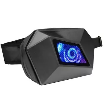 Рюкзак-сумка LOY-Evil Eyes, пиксели 48*48, USB 5V/2A , Bluetooth, чёрный, ARV000562