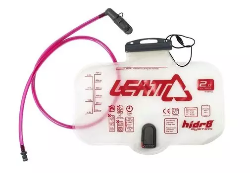 Гидропак Leatt Flat Cleantech Horizontal Bladder Pack, 2 л, со шлангом и клапаном, 2024, 7018210120