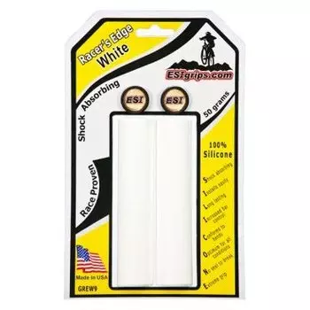 Грипсы велосипедные ESI Racer's Edge, 130 мм, силикон, белый, GREW9