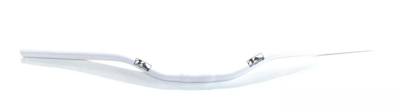 Руль велосипедный M-WAVE, алюминий, изогнутый, 22,2/25,4x620 мм, белый, 5-401209