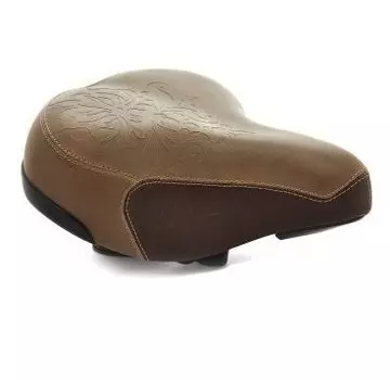 Седло велосипедное Vinca Sport Vintage, комфортное, 260х230мм, коричневое, VS 9032 Royal Lady (brown)