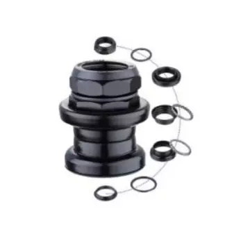 Рулевая колонка MIXIEER, 1-1/8", резьбовая, EC 34/28.6-26T EC 34/30, подшипники 5/32"x20- 2шт, черная, QLP-6F(BK)