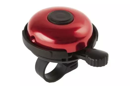 Звонок велосипедный M-Wave, алюминий/пластик,Ю D=53 мм, черно-красный, 5-420153