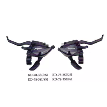 Комплект шифтеров велосипедных TBS 3+9, с тормозными ручками под 3 пальца, алюминий, KD-78-3SI/9SI