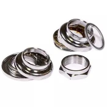 Рулевая колонка велосипедная TRIX SF-HP01, 1", резьбовая, EC 30/25,4-24T EC 30/27, хром, SC-TX-HP01-UCP