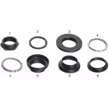 Рулевой набор стандартн. "Kenli" на подшипнике в обойме, 1"х30х27мм, сталь, черный, инд упак., KL-В202