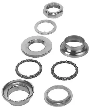 Рулевой набор велосипедный, прогулочный, сталь, 1" HEAD, 22,4/30/27мм, серебристый, 00-170079