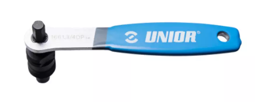 Съёмник UNIOR стандартных шатунов, шатунов Shimano Octalink и Isis с рукояткой, 1661.3/4P
