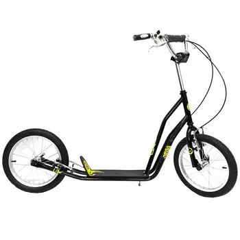 Самокат детский OLIMP 16" 2017, двухколёсный, городской, ручной тормоз, до 65 кг, чёрный, SO17162