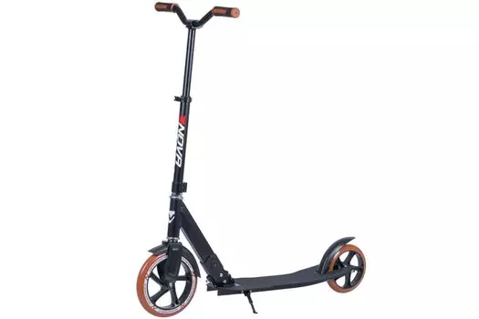 Самокат для детей NOVATRACK DEFT, алюминий, колеса 230*180 мм PU, оригинальная рама, эргономичный, черный, 230.DEFT.BK20