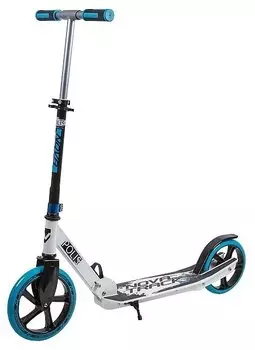 Самокат для детей NOVATRACK POLIS, сталь+пластик, складной, ватер стикер, колеса 230*200 мм, PU, синий, 230P.POLIS.BL9