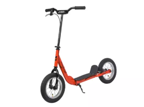 Самокат для детей Novatrack STAMP N2, ручной тормоз V-brake, мягкая накладка на руле, оранжевый, 12STAMPN2.OR20