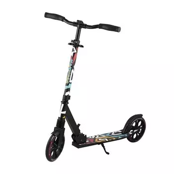 Самокат двухколесный MAXISCOO A1-205", подростковый/взрослый, складной, граффити, 2022, MSC-A205-1GR