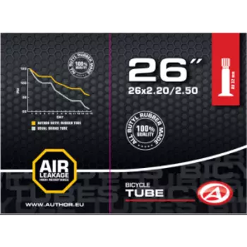Камера велосипедная AUTHOR 26", 2,20-2,50 (57/62-559), "широкая", авто, 8-37226008