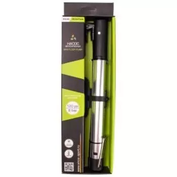 Насос Vinca Sport, Мax 120psi (8 бар), авто/вело ниппель, алюм. корпус, шланг, МАНОМЕТР, игла для мяча, VSP 3128