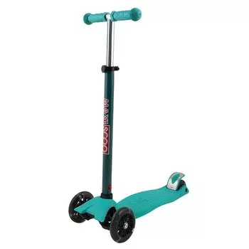 Самокат Maxiscoo Junior, детский, трехколесный, со светящимися колесами, бирюза