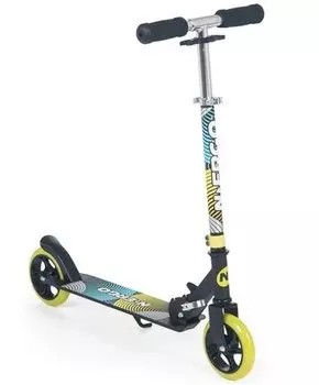 Самокат N.ERGO S-201/N, зеленый/голубой