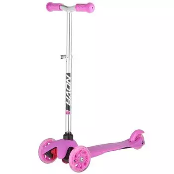 Самокат Novatrack Disco-kids Basic, 120*76 мм, эргономичный, розовый, 120H.DISCOKIDS.PN20