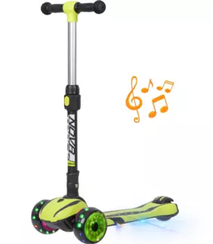 Самокат Novatrack RainBow, для детей, двухцветная платформа, желтый, 120CGP.RAINBOW.LM20