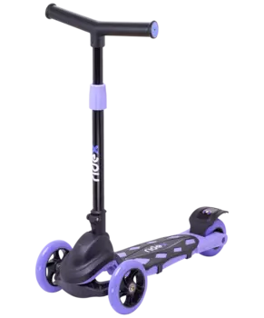 Самокат RIDEX 3D Robin, детский, складной, трехколесный, 120/90 мм, фиолетовый