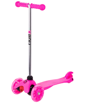 Самокат RIDEX 3D Zippy 2.0, детский, трехколесный, 120/80 мм, розовый