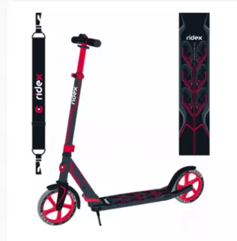 Самокат RIDEX Phenom, двухколесный, складной, 200 мм, красный, SX18355
