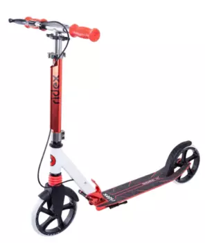 Самокат RIDEX Sigma, 2-х колесный, складной, детский, 200 мм, ручной тормоз, белый/розовый